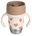 Hrnček pre deti Stainless Steel Learning Cup Click & Drink BigLove Beaba na samostatné pitie z nehrdzavejúcej ocele hnedý od 12 mes