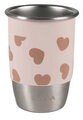 Hrnček pre deti Stainless Steel Learning Cup Click & Drink BigLove Beaba na samostatné pitie z nehrdzavejúcej ocele hnedý od 12 mes