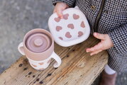 Hrnček pre deti Stainless Steel Learning Cup Click & Drink BigLove Beaba na samostatné pitie z nehrdzavejúcej ocele hnedý od 12 mes