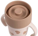 Hrnček pre deti Stainless Steel Learning Cup Click & Drink BigLove Beaba na samostatné pitie z nehrdzavejúcej ocele hnedý od 12 mes