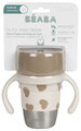 Hrnček pre deti Stainless Steel Learning Cup Click & Drink BigLove Beaba na samostatné pitie z nehrdzavejúcej ocele hnedý od 12 mes