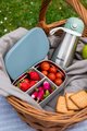 Box na desiatu Stainless Steel Lunch Box Beaba Velvet Grey/Baltic Blue 760 ml z nehrdzavejúcej ocele sivo-modrý