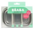 Box na desiatu Stainless Steel Lunch Box Beaba Velvet Grey/Sage Green 760 ml z nehrdzavejúcej ocele sivo-zelený