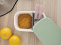 Box na desiatu Ceramic Lunch Box Beaba Mineral Sage keramický sivo-zelený