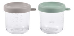 Sada dóz na jedlo Sage Green Gazelle Beaba 250 ml 2 kusy z kvalitného skla