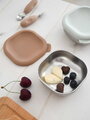 Súprava nerezových dóz na jedlo Multi Use Stainless Steel Meal Boxes Natural Set Beaba so silikónovým viečkom 250 ml 3 kusy od 4 mes