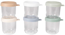 Sada dóz na jedlo Conservative Jars Natural Color Mix Beaba 250 ml 6 kusov z kvalitného skla