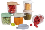 Sada dóz na jedlo Conservative Jars Natural Color Mix Beaba 250 ml 6 kusov z kvalitného skla
