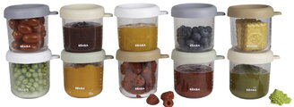 Sada dóz na jedlo Conservative Jars Natural Color Mix Beaba 250 ml 10 kusov z kvalitného skla