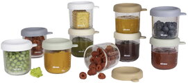 Sada dóz na jedlo Conservative Jars Natural Color Mix Beaba 250 ml 10 kusov z kvalitného skla