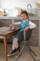 Jedálenská stolička z dreva Up & Down High Chair Beaba polohovatelná do 6 výšok sivá od 6-36 mes