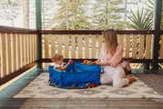 Trampolína Activity Center 3-in-1 smarTrike skladacia okrúhla s obvodom 92 cm s rúčkou bazénom a 100 ks loptičiek od 10 mes
