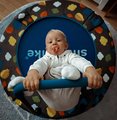 Trampolína Activity Center 3-in-1 smarTrike skladacia okrúhla s obvodom 92 cm s rúčkou bazénom a 100 ks loptičiek od 10 mes