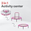 Trampolína Activity Center 3-in-1 Pink smarTrike skladacia okrúhla s obvodom 92 cm s rúčkou bazénom a 100 ks loptičiek od 10 mes