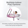 Trampolína Activity Center 3-in-1 Pink smarTrike skladacia okrúhla s obvodom 92 cm s rúčkou bazénom a 100 ks loptičiek od 10 mes