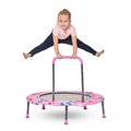 Trampolína Activity Center 3-in-1 Pink smarTrike skladacia okrúhla s obvodom 92 cm s rúčkou bazénom a 100 ks loptičiek od 10 mes