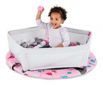 Trampolína Activity Center 3-in-1 Pink smarTrike skladacia okrúhla s obvodom 92 cm s rúčkou bazénom a 100 ks loptičiek od 10 mes