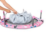 Trampolína Activity Center 3-in-1 Pink smarTrike skladacia okrúhla s obvodom 92 cm s rúčkou bazénom a 100 ks loptičiek od 10 mes