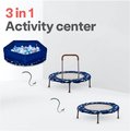 Trampolína Activity Center 3-in-1 Blue smarTrike skladacia okrúhla s obvodom 92 cm s rúčkou bazénom a 100 ks loptičiek od 10 mes