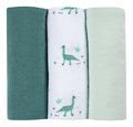 Textilné plienky z bavlneného mušelínu Cotton Muslin Cloths Beaba Jurassique sada 3 kusov 70*70 cm od 0 mes zelené