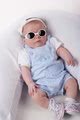 Slnečné okuliare pre novorodencov Beaba Clip strap XS UV filter 4 ružové od 3 mesiacov