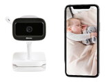 Elektronická opatrovateľka Video Baby Monitor Zen Nomad White Beaba s napojením na mobil, so širokouhlou kamerou a infračerveným nočným videním BE9303