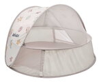 Plážový stan pre deti Breezynest Anti UV Tent Clay Earth Beaba s 360° ventiláciou a ochranou proti piesku a hmyzu béžový od 0-24 mes