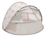 Plážový stan pre deti Breezynest Anti UV Tent Clay Earth Beaba s 360° ventiláciou a ochranou proti piesku a hmyzu béžový od 0-24 mes