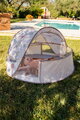 Plážový stan pre deti Breezynest Anti UV Tent Clay Earth Beaba s 360° ventiláciou a ochranou proti piesku a hmyzu béžový od 0-24 mes
