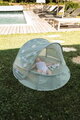 Plážový stan pre deti Breezynest Anti UV Tent Lichen Beaba s 360° ventiláciou a ochranou proti piesku a hmyzu sivý od 0-24 mes