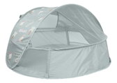 Plážový stan pre deti Breezynest Anti UV Tent Lichen Beaba s 360° ventiláciou a ochranou proti piesku a hmyzu sivý od 0-24 mes