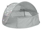 Plážový stan pre deti Breezynest Anti UV Tent Lichen Beaba s 360° ventiláciou a ochranou proti piesku a hmyzu sivý od 0-24 mes