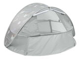 Plážový stan pre deti Breezynest Anti UV Tent Lichen Beaba s 360° ventiláciou a ochranou proti piesku a hmyzu sivý od 0-24 mes