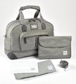 Prebaľovacia taška ku kočíku Beaba Amsterdam II Expandable Travel Changing Bag Heather Grey 2 veľkosti sivá