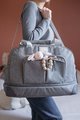 Prebaľovacia taška ku kočíku Beaba Amsterdam II Expandable Travel Changing Bag Heather Grey 2 veľkosti sivá