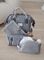 Kozmetická taštička Toiletry Pouch Beaba Heather Grey so zipsom sivá