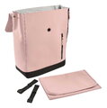 Prebaľovací batoh Oslo Changing Bag Vintage Rose Beaba vodeodolný s prebaľovacou podložkou a popruhmi ku kočíku ružový BE940319