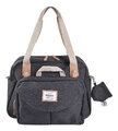 Prebaľovacia taška ku kočíku Geneva II Changing Bag Dark Heather Grey Beaba s prebaľovacou podložkou sivá  BE940326