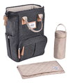 Prebaľovací batoh Wellington Changing Bag Dark Heather Grey Beaba s prebaľovacou podložkou sivý