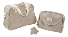 Prebaľovacia taška ku kočíku Geneva II Changing Bag Eco Clay Beaba s prebaľovacou podložkou béžová