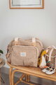 Prebaľovacia taška ku kočíku Geneva II Changing Bag Eco Clay Beaba s prebaľovacou podložkou béžová