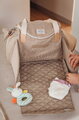 Prebaľovacia taška ku kočíku Sydney II Changing Bag Eco Clay Beaba s prebaľovacou podložkou béžová