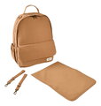 Prebaľovací batoh Tokyo Backpack Ochre Beaba s prebaľovacou podložkou a popruhmi ku kočíku hnedý