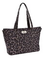 Prebaľovacia taška ku kočíku Madrid Changing Bag Leopard Beaba s prebaľovacou podložkou a popruhmi ku kočíku s leopardím vzorom