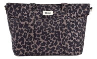 Prebaľovacia taška ku kočíku Madrid Changing Bag Leopard Beaba s prebaľovacou podložkou a popruhmi ku kočíku s leopardím vzorom