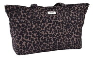 Prebaľovacia taška ku kočíku Madrid Changing Bag XXL Leopard Beaba s prebaľovacou podložkou a popruhmi ku kočíku s leopardím vzorom