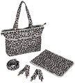 Prebaľovacia taška ku kočíku Madrid Bag Leopard Clay Beaba s prebaľovacou podložkou a popruhmi ku kočíku leopardí vzor