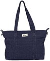 Prebaľovacia taška ku kočíku Madrid Bag Denim Beaba s prebaľovacou podložkou a popruhmi ku kočíku modrá