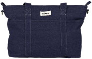 Prebaľovacia taška ku kočíku Madrid Bag Denim Beaba s prebaľovacou podložkou a popruhmi ku kočíku modrá