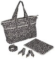 Prebaľovacia taška ku kočíku Madrid Bag XXL Leopard Clay Beaba s prebaľovacou podložkou a popruhmi ku kočíku extra veľká leopardí vzor